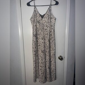 a new day Beige Slip Maxi Dress with Black Speckle Print
